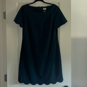 Anne Klein green scalloped dress